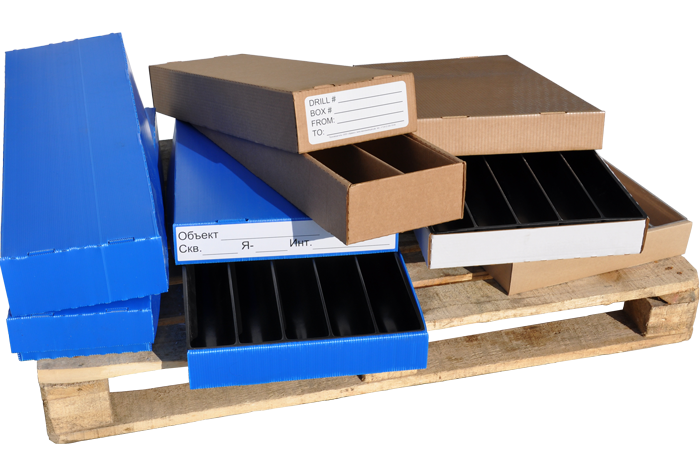 Керновые ящики на поддоне